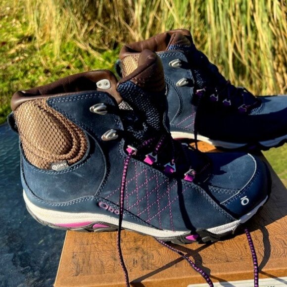 Oboz Sapphire Mid B-Dry Waterproof Hiking Boots, 9.5US 41EU  Huckleberry 070602 - Picture 1 of 7